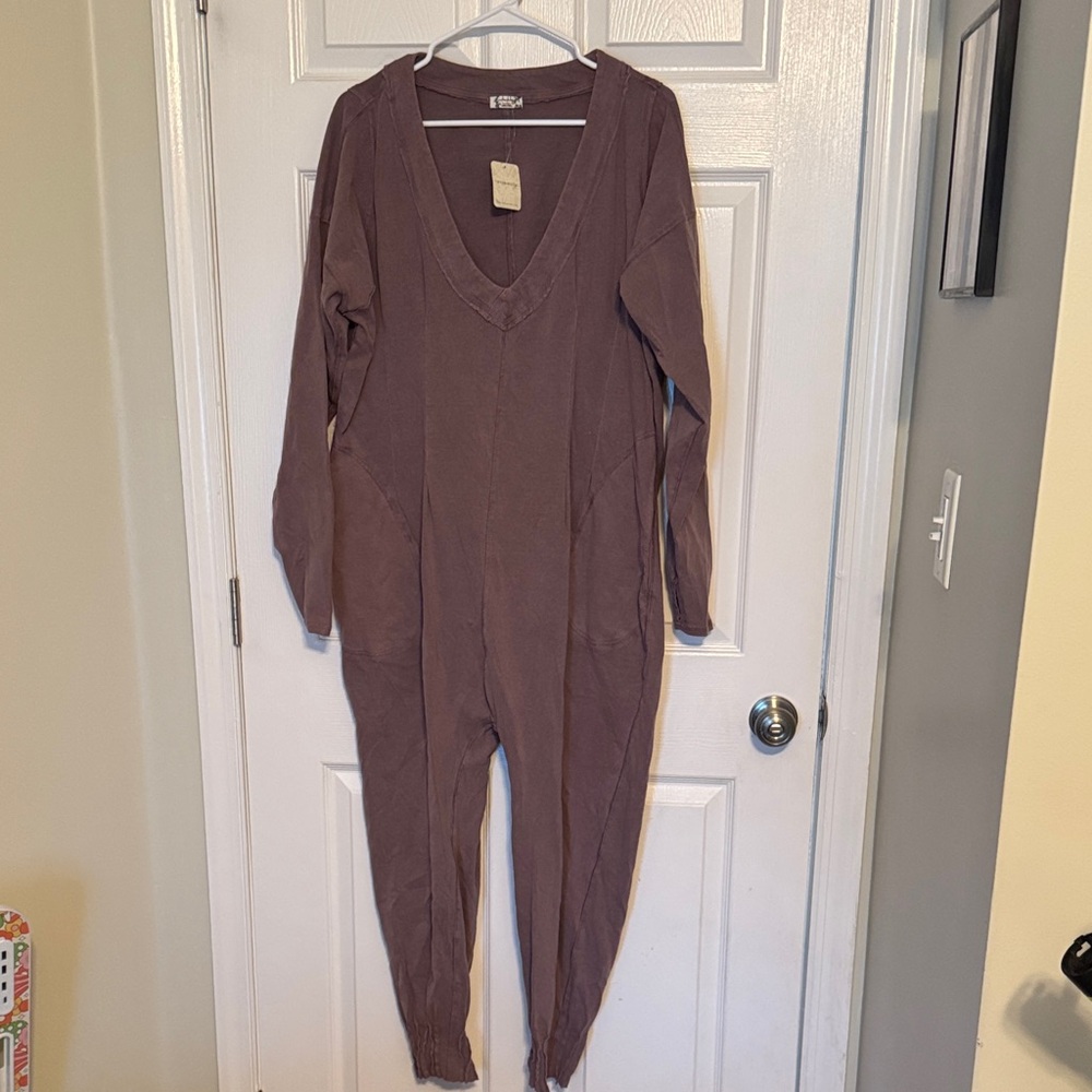 Dusty Purple Long Sleeve Jumpsuit